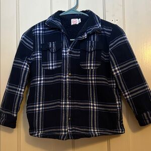 Wonder Nation Blue Plaid Sherpa Jacket